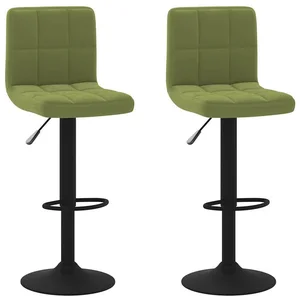vidaXL Barhocker Barhocker 2 Stk. Hellgrün Samt (2 St) günstig