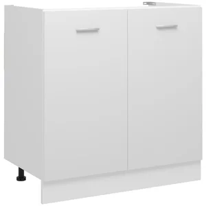 vidaXL Unterschrank NA Spülenunterschrank Weiß 80x46x81,5 cm Spanplatt... günstig