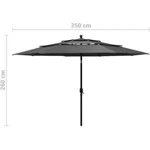 vidaXL, Sonnenschirm, Alcola (3.50 m)