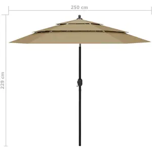 vidaXL, Sonnenschirm, Alcola (2.50 m) günstig