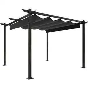 vidaXL Pavillon mit Ausziehbarem Dach 3x3 m Anthrazit günstig
