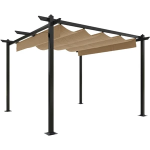 vidaXL Pavillon mit Ausziehbarem Dach 3x3 m Taupe günstig