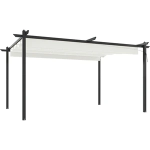 vidaXL Pavillon mit Ausziehbarem Dach 4x3 m Creme günstig