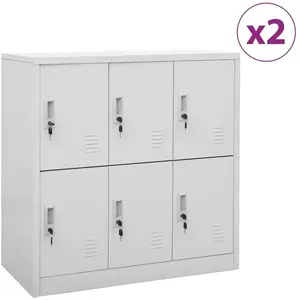 vidaXL, Aktenschrank, Gavonetta (mit 4 Schliessfächern (2 Stück)) (90 x 45 x 92.50 cm) günstig