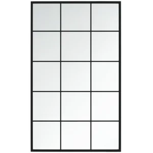 vidaXL Spiegel 100 x 60 cm Wandspiegel Schwarz 100x60 cm Metall günstig