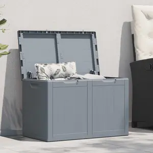 vidaXL Garten-Aufbewahrungsbox 180 L Grau PP-Holzoptik günstig