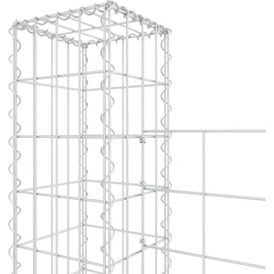 vidaXL Gabionenkorb U-Form mit 7 Säulen Eisen 740x20x150 cm günstig