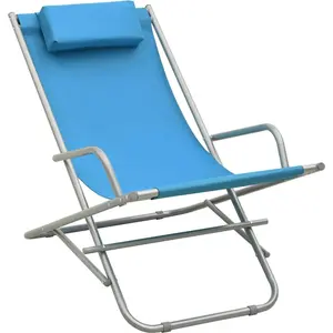 vidaXL Schaukelstühle 2 Stk. Stahl Blau günstig