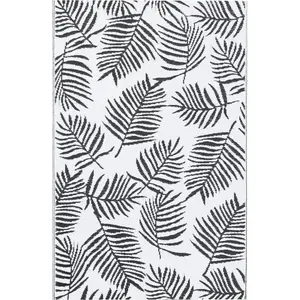 vidaXL Outdoor-Teppich ARAKIL Weiß und Schwarz 120x180 cm PP günstig