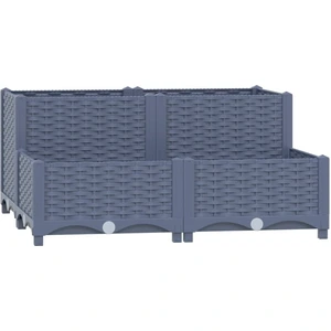 vidaXL Hochbeet 80x80x38 cm Polypropylen günstig