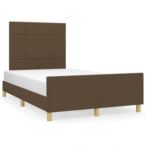 vidaXL Bettgestell ohne Matratze Dunkelbraun 120x200 cm Stoff günstig