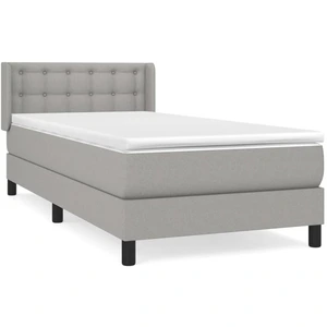 vidaXL Boxspringbett mit Matratze Hellgrau 80x200 cm Stoff günstig