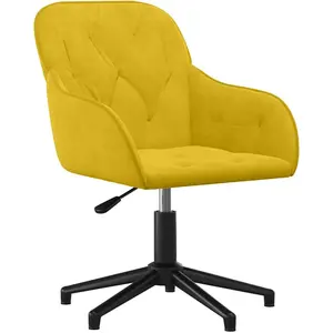 vidaXL Bürostuhl Drehbar Gelb Samt günstig