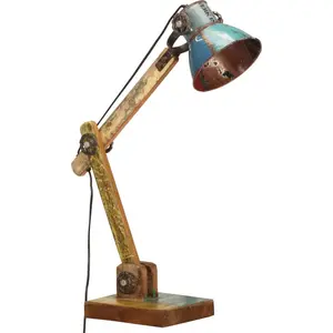 vidaXL Schreibtischlampe Industrie-Stil Mehrfarbig Rund 23x18x95cm E27 günstig