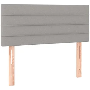 vidaXL Bett Kopfteil Hellgrau 100x5x78/88 cm Stoff (1-tlg) günstig