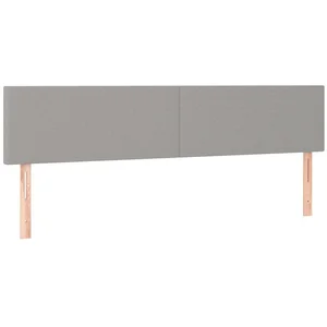 vidaXL Bett Kopfteile Hellgrau 200x5x78/88 cm Stoff (1-tlg) günstig