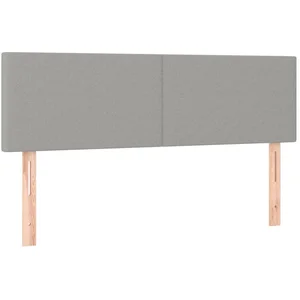 vidaXL Bett Kopfteile Hellgrau 144x5x78/88 cm Stoff (1-tlg) günstig