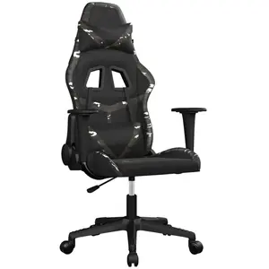 vidaXL Gaming-Stuhl mit Massagefunktion Schwarz Tarnfarben Kunstleder günstig