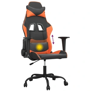 vidaXL Gaming-Stuhl mit Massagefunktion Schwarz und Orange Kunstleder günstig
