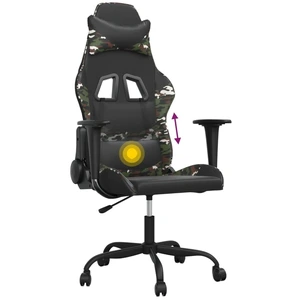 vidaXL Gaming-Stuhl mit Massagefunktion Schwarz Tarnfarben Kunstleder günstig