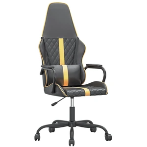 vidaXL Gaming-Stuhl mit Massagefunktion Gold und Schwarz Kunstleder günstig