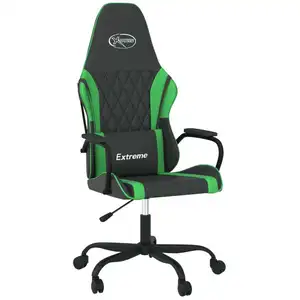 vidaXL Gaming-Stuhl mit Massagefunktion Schwarz und Grün Kunstleder günstig