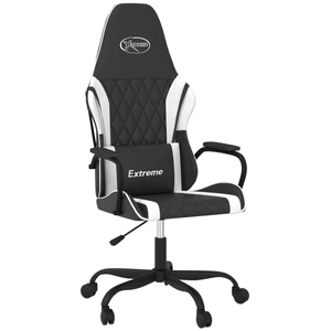 vidaXL Gaming-Stuhl mit Massagefunktion Schwarz und Weiß Kunstleder günstig