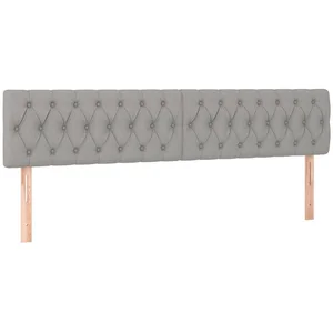 vidaXL Bett Kopfteile Hellgrau 200x7x78/88 cm Stoff (1-tlg) günstig