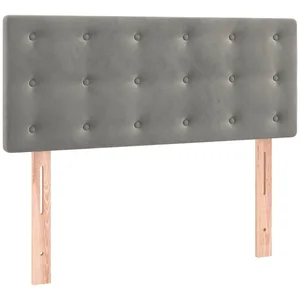 vidaXL Bett Kopfteil Hellgrau 90x5x78/88 cm Samt (1-tlg) günstig