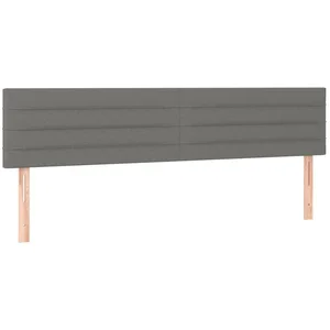 vidaXL Bett Kopfteile Dunkelgrau 180x5x78/88 cm Stoff (1-tlg) günstig