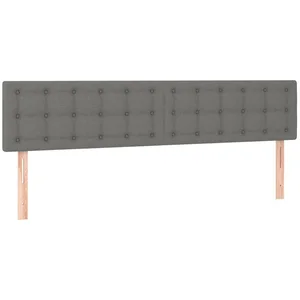 vidaXL Bett Kopfteile Dunkelgrau 160x5x78/88 cm Stoff (1-tlg) günstig