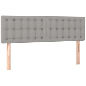 vidaXL Bett Kopfteile Hellgrau 144x5x78/88 cm Stoff (1-tlg) günstig