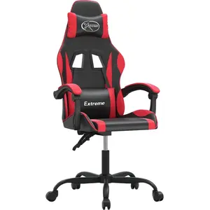 vidaXL Gaming-Stuhl Drehbar Schwarz und Rot Kunstleder günstig