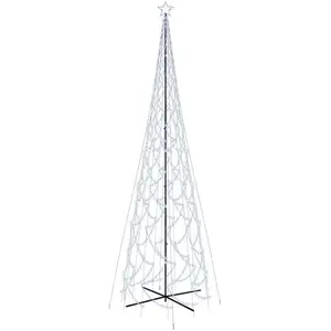 vidaXL, Weihnachtsbeleuchtung, LED-Weihnachtsbaum Kegelform Kaltweiss 3000 LEDs 230x800 cm