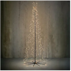 Manutan edelman LED Baum Luca Lighting Kegeltanne Metall schwarz, LED ...