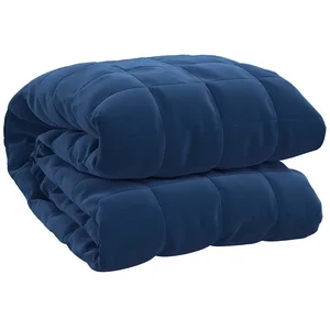 vidaXL Bettüberwurf Gewichtsdecke Blau 155x220 cm 11 kg Stoff günstig