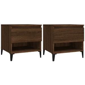 vidaXL Beistelltisch Beistelltische 2 Stk. Braun Eichen-Optik 50x46x50... günstig