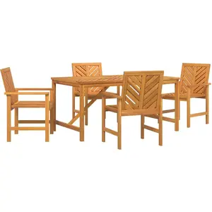 vidaXL Garten Essgruppe 5 Stk. Braun Massivholz Akazie günstig