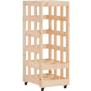 vidaXL Kaminholzregal mit Rollen 40x49x110 cm Massivholz Kiefer günstig