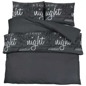 vidaXL Bettwäsche-Set aus 100% Baumwolle, 220 x 240 cm, Schwarz - Eleg... günstig