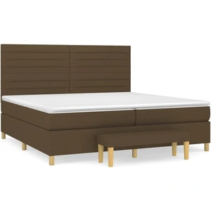 vidaXL Boxspringbett mit Matratze Dunkelbraun 200x200 cm Stoff günstig