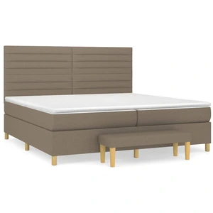 vidaXL Boxspringbett mit Matratze Taupe 200x200 cm Stoff günstig