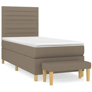 vidaXL Boxspringbett mit Matratze Taupe 90x190 cm Stoff günstig