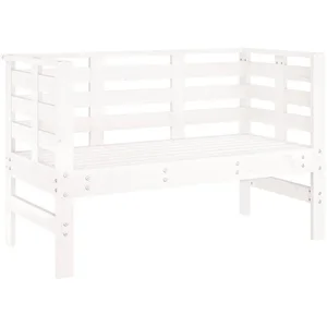 vidaXL Gartenbank Gartenbank Weiß 111,5x53x71 cm Massivholz Kiefer (1-... günstig