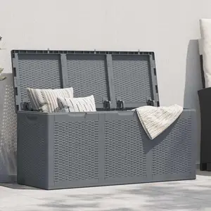 vidaXL Gartenbox Grau PP Rattan 270 L günstig