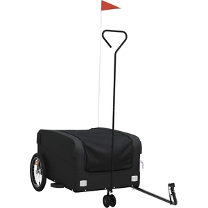 vidaXL Fahrradanhänger Schwarz 45 kg Eisen günstig