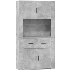 vidaXL Highboard Highboard Betongrau Holzwerkstoff (1 St) günstig