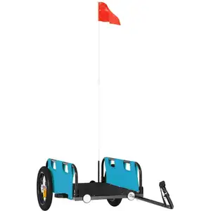 vidaXL Fahrradanhänger Blau Oxford-Gewebe und Eisen günstig