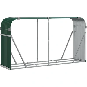 vidaXL Kaminholzunterstand Grün 234x45x100 cm Verzinkter Stahl günstig
