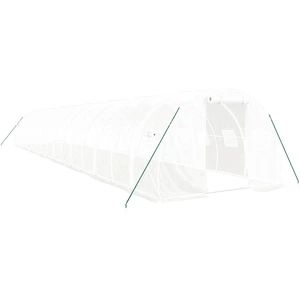vidaXL Gewächshaus mit Stahlrahmen Weiß 48 m² 16x3x2 m günstig